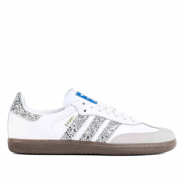 Adidas samba con brillantini luminosi argento