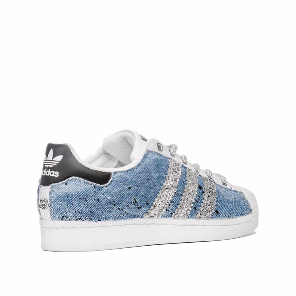 Superstar Jeans glitter schizzi