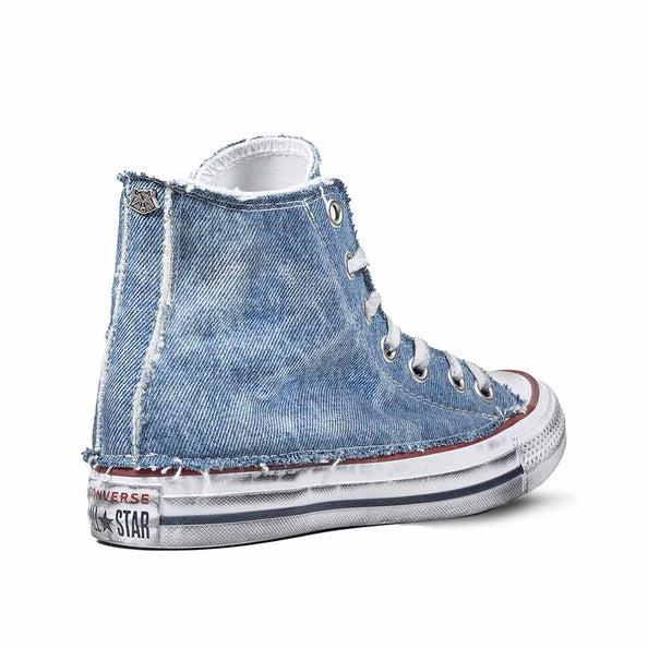 All star alte classic ricoperto in tessuto jeans e suola sporca