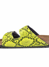 Personalizzazione Birkenstock Arizona Pitonate Giallo Fluo (neon) - Outlet