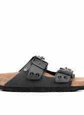 Personalizzazione Birkenstock Arizona Nere con Borchie Nere - Outlet