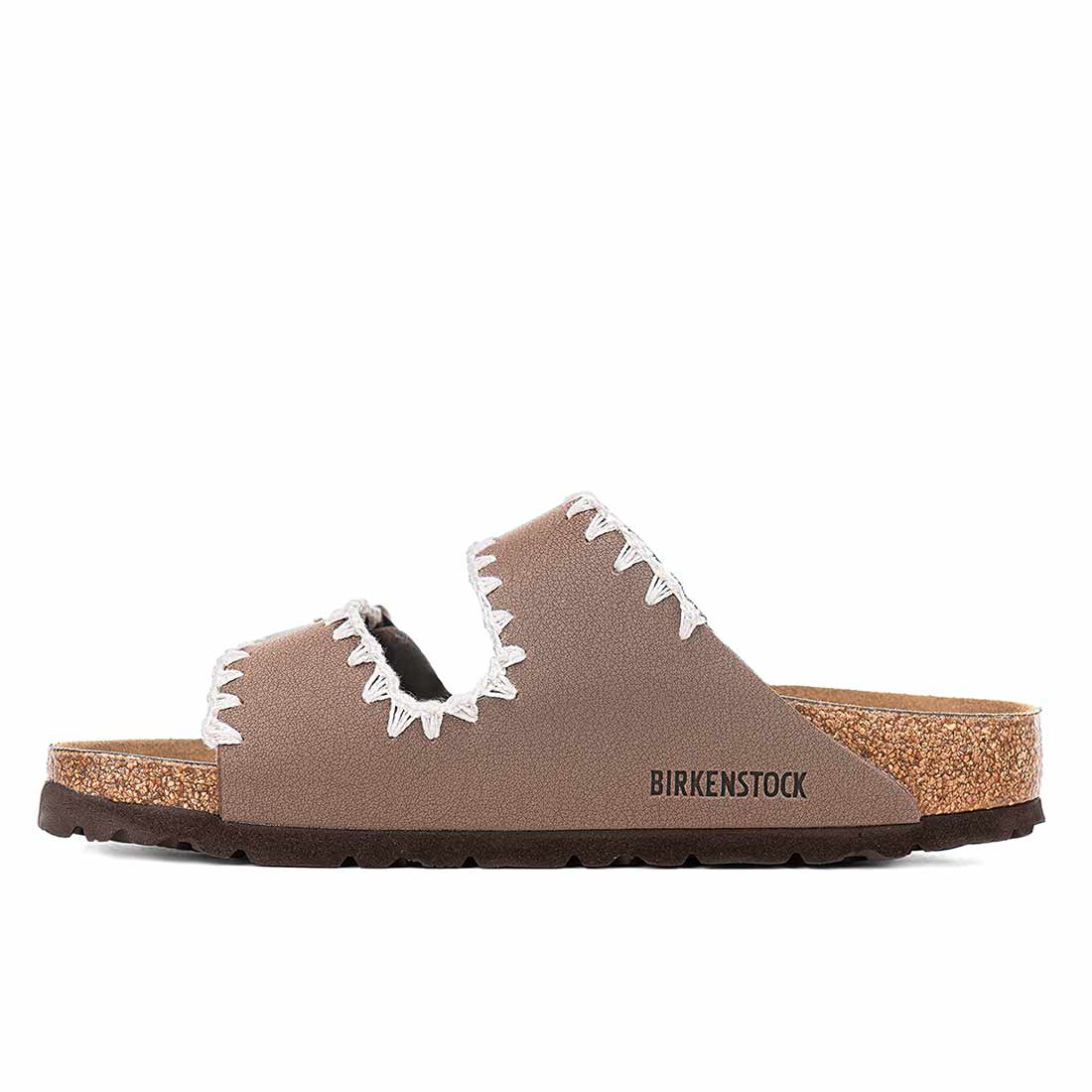 Birckenstock ricamate all uncinetto colore marrone mocha
