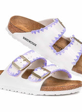 Birkenstock banhe con ricamo lilla