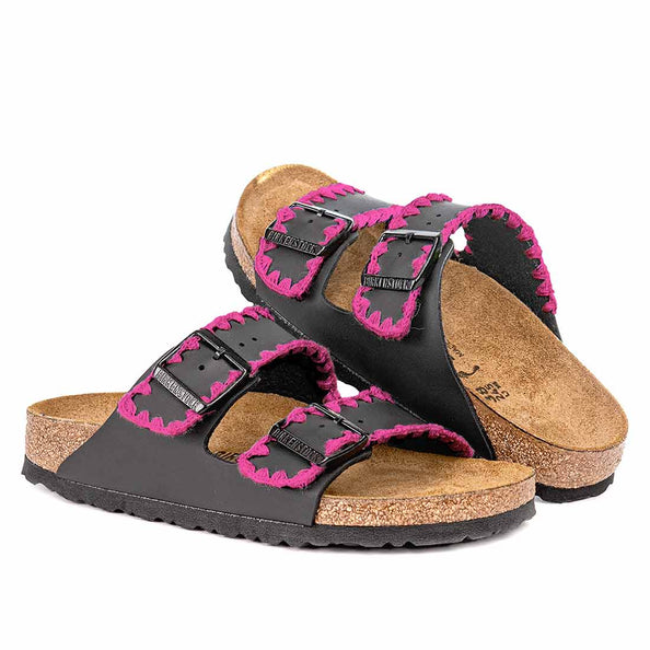 Ciabatte Birkenstock Arizona Crochet con filo Fucsia