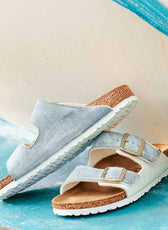 Personalizzazione Birkenstock Arizona Bianche in Jeans Denim - Outlet