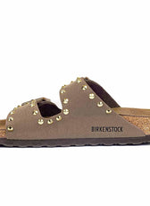 Personalizzazione Birkenstock Arizona con Borchie Oro - Marrone Mocca - Outlet