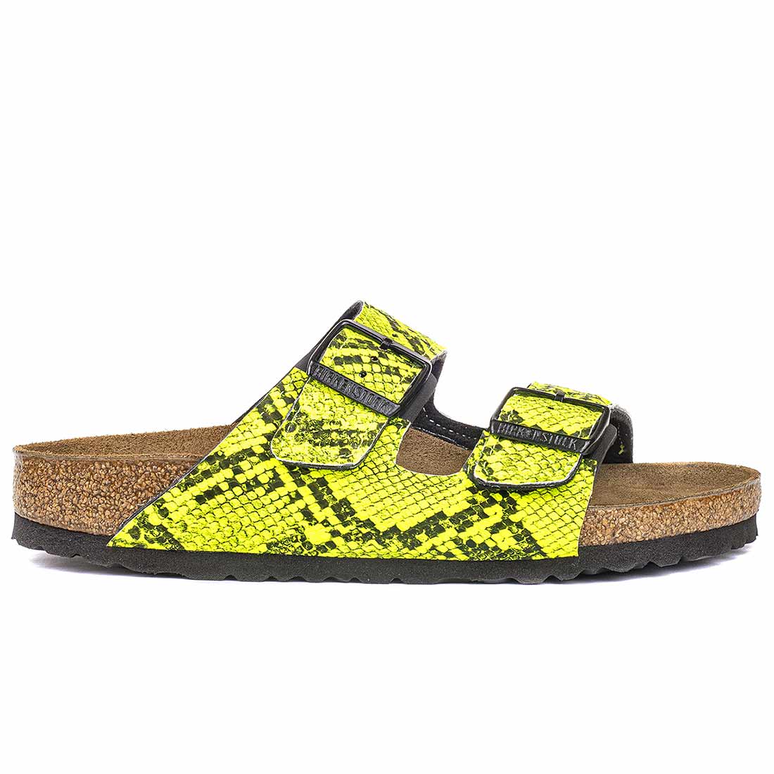 Birkenstock Arizona Personalizzate Pitonate colore Giallo fluorescente