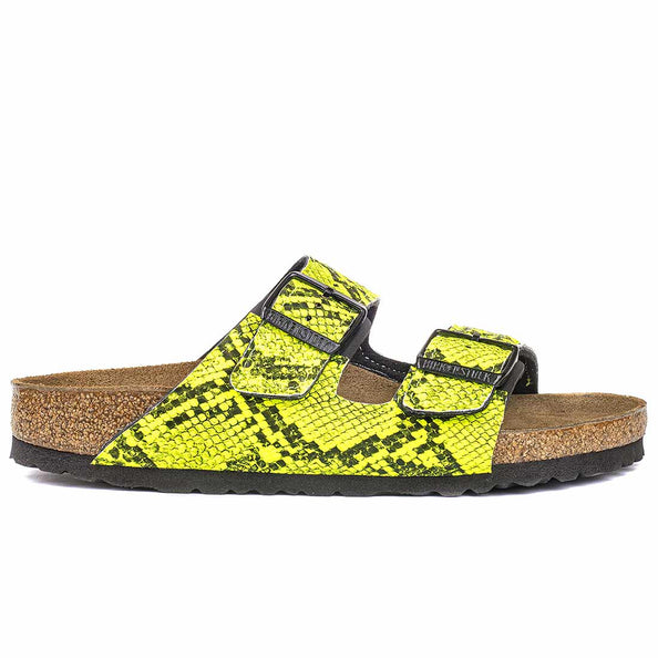 Birkenstock Arizona Personalizzate Pitonate colore Giallo fluorescente