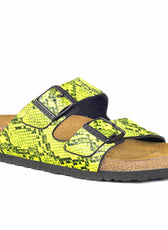 Personalizzazione Birkenstock Arizona Pitonate Giallo Fluo (neon) - Outlet