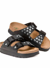 Personalizzazione Birkenstock Papillio Arizona con Borchie a Piramide Argento - Outlet