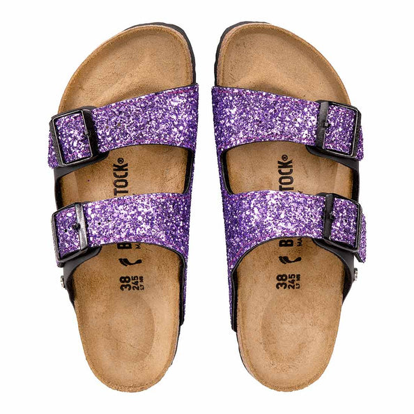 Birkenstock arizona con glitter viola