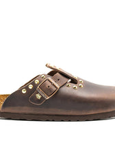 Personalizzazione Birkenstock Boston con Borchie Oro - Marroni - Outlet
