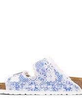 Sandalo birkenstock bianco azzurro e blu stile capri