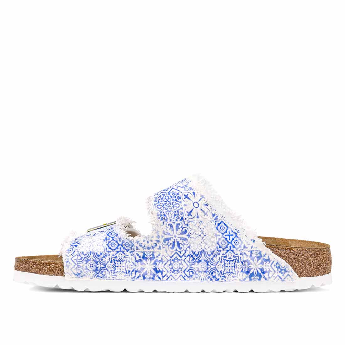 Personalizzazione Birkenstock Arizona Bianche Blu stile Capri - Outlet