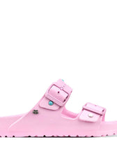 Birkenstock eva rosa con pietre azzurre e bianche 