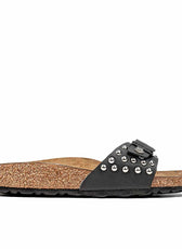 Ciabatte Birkenstock nere borchiate