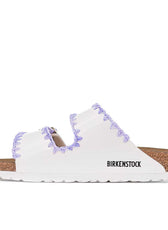 Birkenstock Arizona all'uncinetto fatte mano con filo Lilla