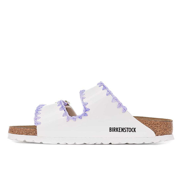 Birkenstock Arizona all'uncinetto fatte mano con filo Lilla