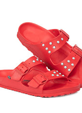 Personalizzazione Birkenstock Arizona EVA Rosse con Perle - Outlet