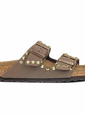 Personalizzazione Birkenstock Arizona con Borchie Oro - Marrone Mocca - Outlet