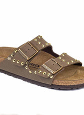 Personalizzazione Birkenstock Arizona con Borchie Oro - Marrone Mocca - Outlet
