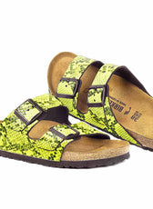 Personalizzazione Birkenstock Arizona Pitonate Giallo Fluo (neon) - Outlet