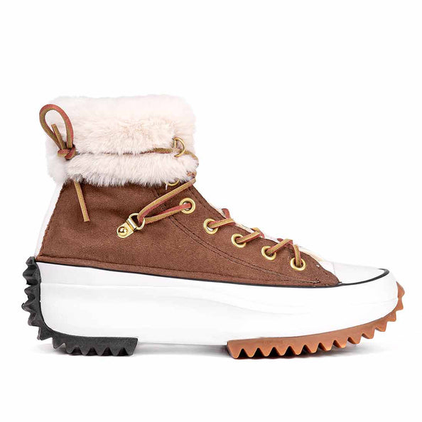 Converse all star run in alcantara con pelliccia bianca e gancetti