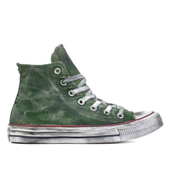 converse chuck taylor all star verdi effetto vintage delavè