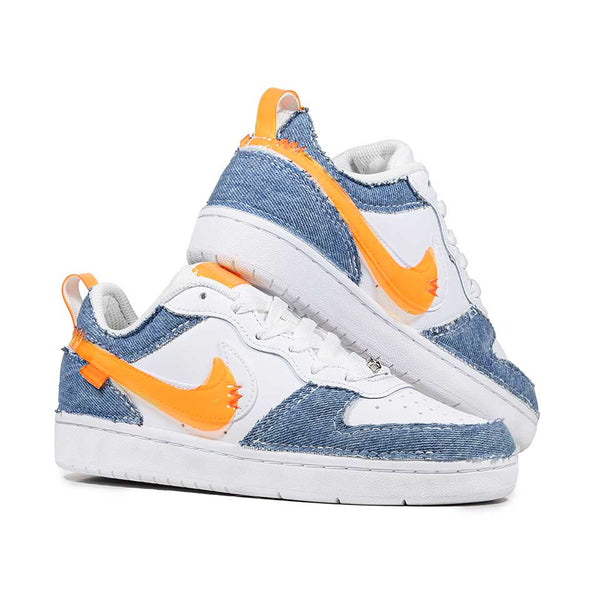 Scarpe da ginnastica nike in jeans e vinile arancio