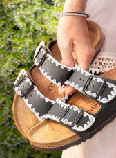Personalizzazione Birkenstock Arizona Ricamate - Nere - Outlet
