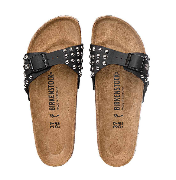 Ciabatte Birkenstock Madrid Nere borchiate