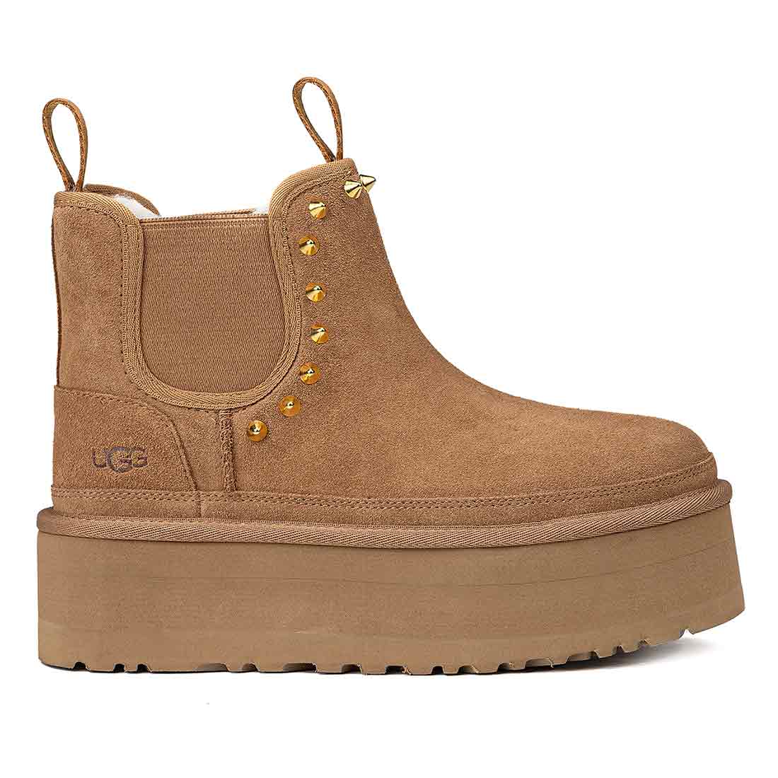 UGG Chelsea Neumel platform Chestnut con Borchiette Oro