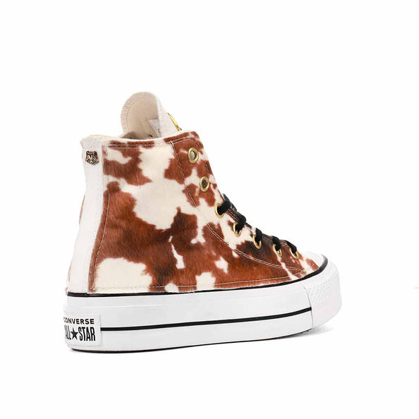 all star suola alta effetto muccato su pelo