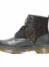 Personalizzazione Dr Martens Bassi 101 con Strass e Glitter Nero - Outlet