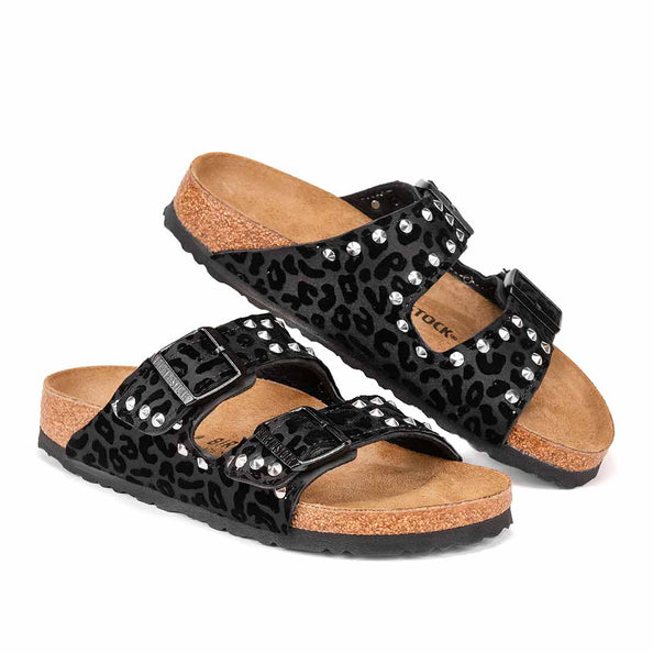 birkenstock arizona custom leopardate nere