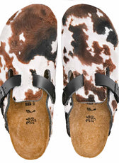 birkenstock boston nere muccate color marrone e nero