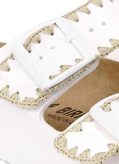 birkenstock platform bianche crochet beige