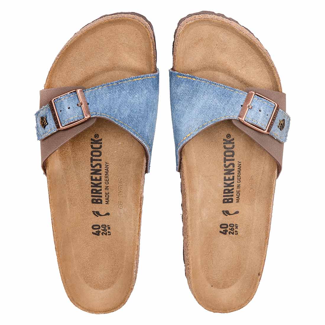 Personalizzazione Birkenstock Madrid Mocca e Denim - Outlet