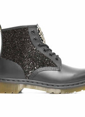 Personalizzazione Dr Martens Bassi 101 con Strass e Glitter Nero - Outlet