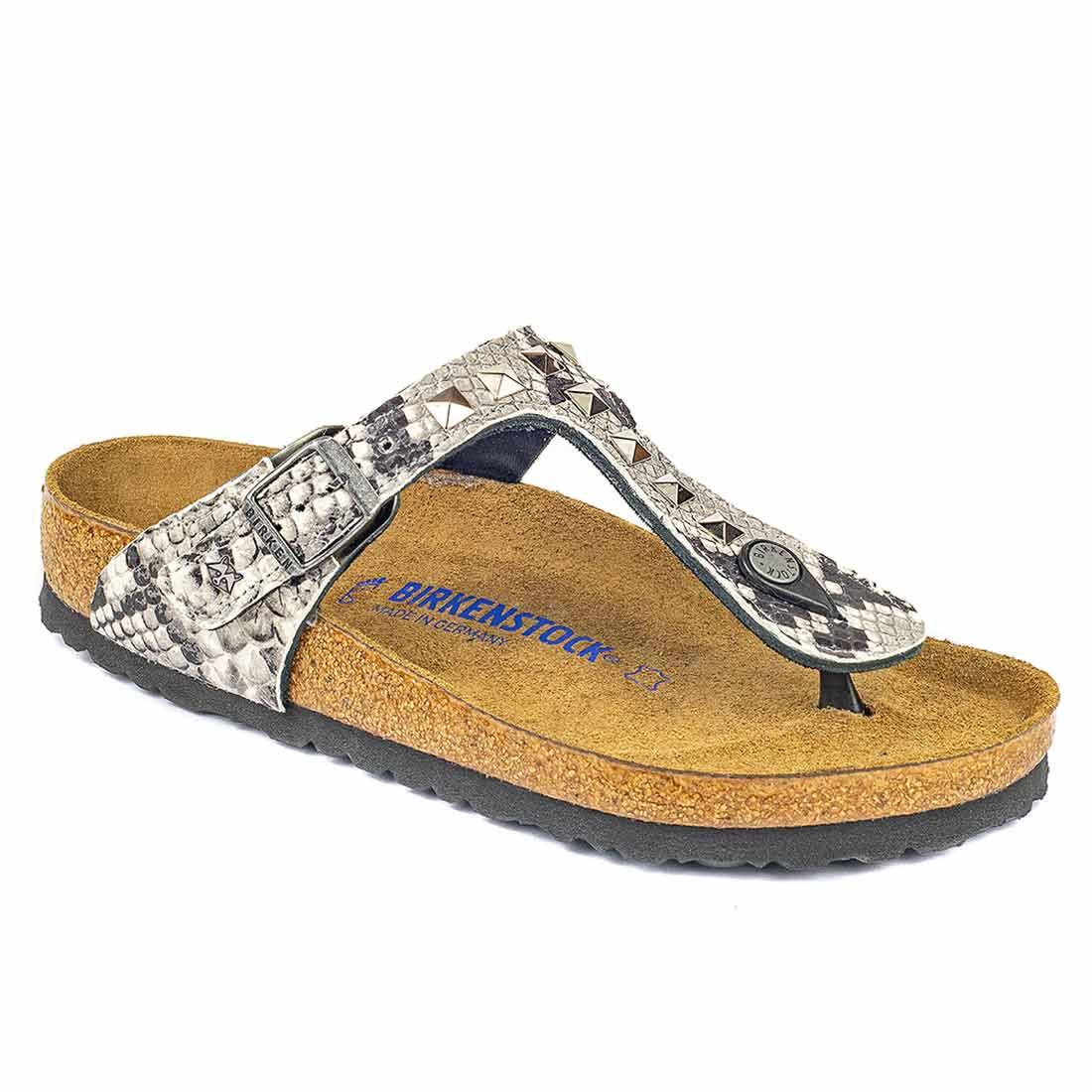 Personalizzazione Birkenstock Gizeh Pitonate con Borchie a Piramide - Outlet