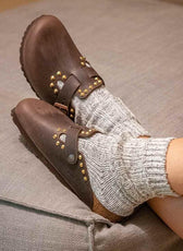 Personalizzazione Birkenstock Boston con Borchie Oro - Marroni - Outlet