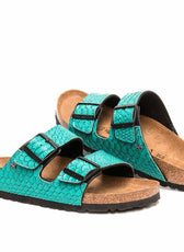 Personalizzazione Birkenstock Arizona Pitone - Verde Smeraldo - Outlet