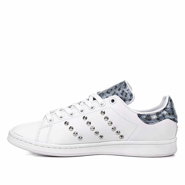 sneakers stan smith borchiate e leopardate metallizzate