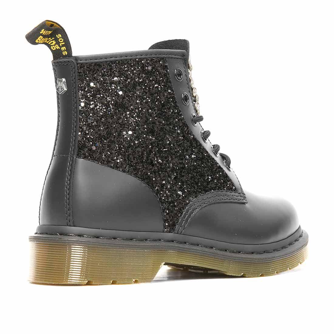 Personalizzazione Dr Martens Bassi 101 con Strass e Glitter Nero - Outlet