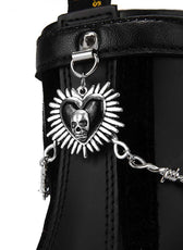 Stivali Dr Martens con teschi gothic forma a cuore