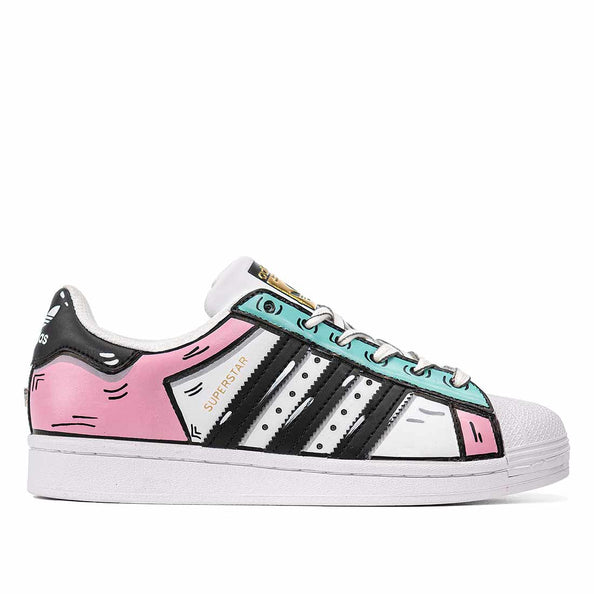 superstar cartoon 2D rosa e azzurre