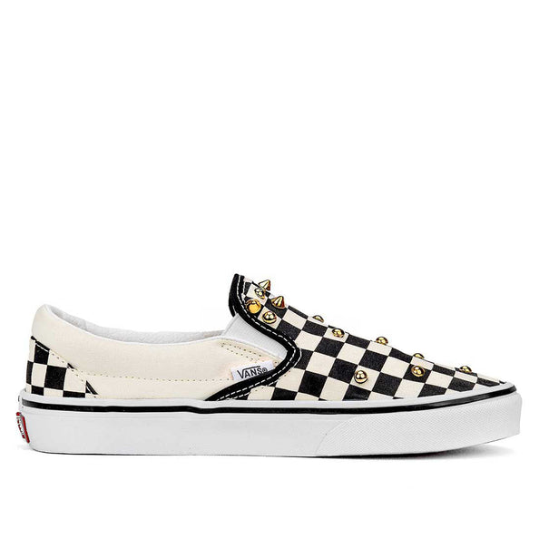 vans slip on con borchiette oro