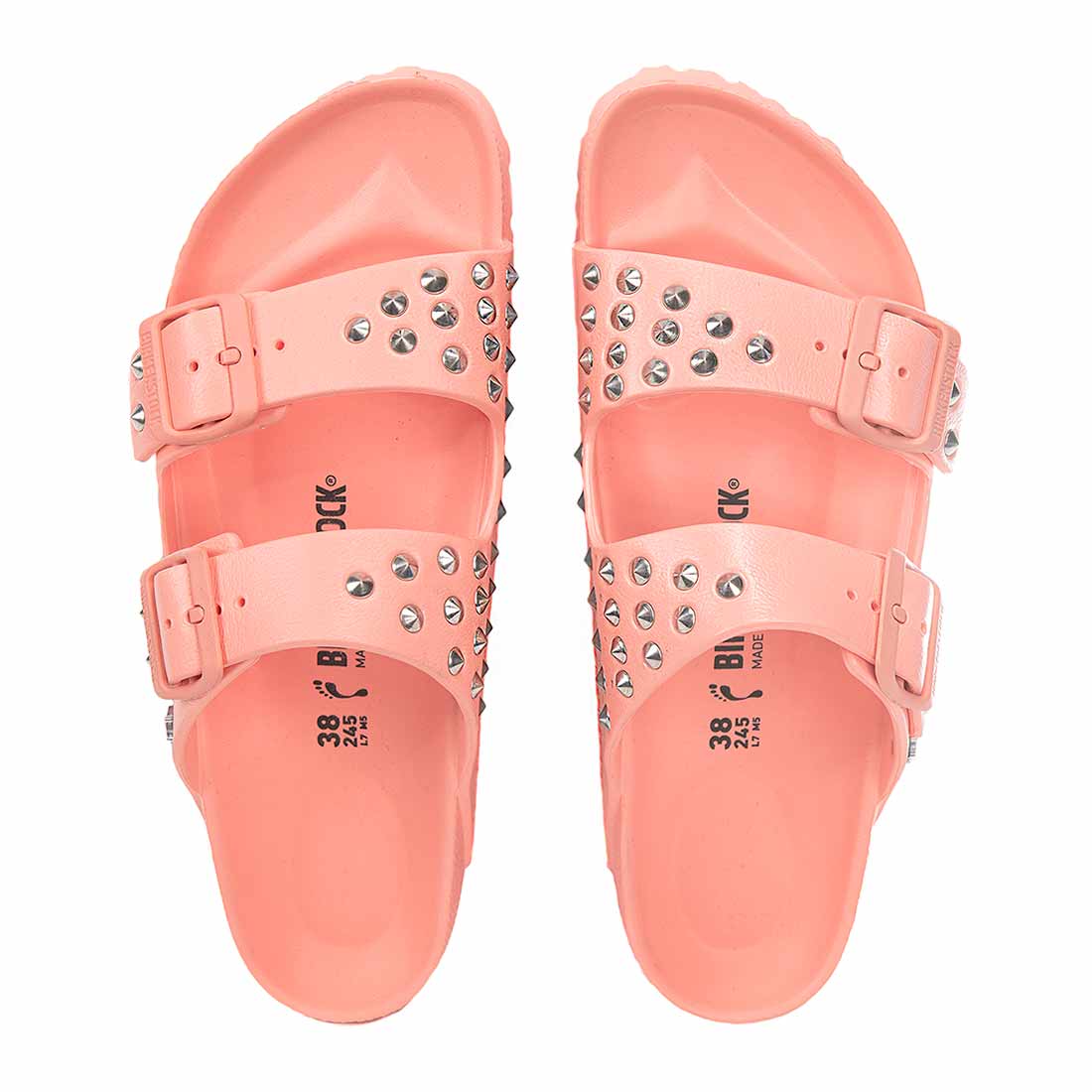Birkenstock in gomma Rosa con Borchie