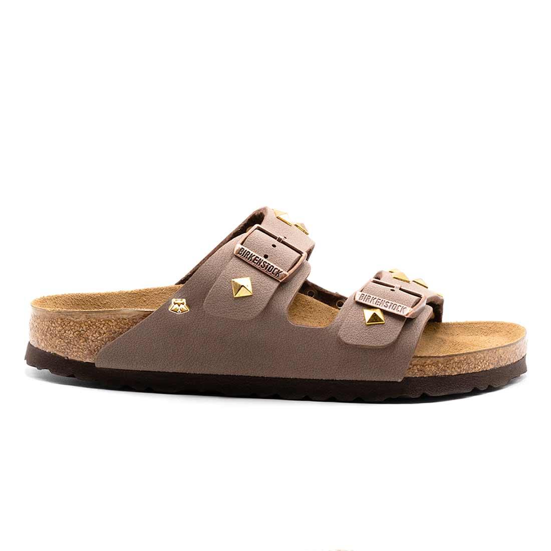 ciabatte birkenstock custom con borchie oro modello arizona