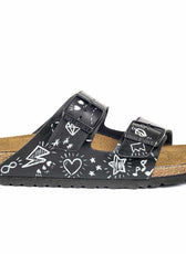 Ciabatte personalizzate birkenstock modello arizona con disegni cuori e stelle by Racoon-LAB